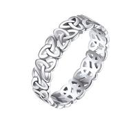 Silvora Anillo Mujer Nudo Celta Plata de Primera Ley 925 Anillo Apilable Regalo Compromiso Pareja Novia Esposa Prometida