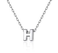 Silvora Colgante Inicial H Plata Collares Letra pequena Nina Mujer Regalo Novia