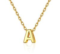 Silvora Colgantes Iniciales A Collar Letras pequena Oro Plata Colgante Mujer Letra de Oro Enchapado