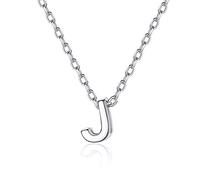 Silvora Collar Plata Letra J Mujer Gargantilla Iniciales Pequena Plata de Ley 925