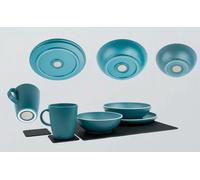 Silwy dolomit vajilla magnética plástico 11 piezas azul