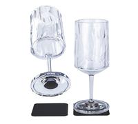 Silwy® - Juego de 2 vasos magnéticos de plástico de alta tecnología con almohadillas de nano gel de metal, perfectas para camping, caravana y navegación (vino // 0,3 l // 2 unidades)