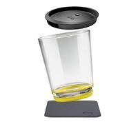 silwy magnetic drinkware - Vasos de plástico irrompibles y antideslizantes con imán integrado y posavasos metálicos - Camping, barco, niños, Oh Yellow
