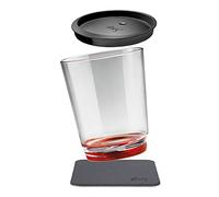 silwy magnetic drinkware - Vasos de plástico irrompibles y antideslizantes con imán integrado y posavasos metálicos - Camping, barco, niños, Ready Red