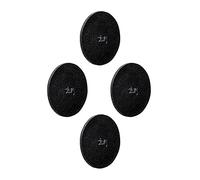 Silwy Nano gel pads metal aspecto cuero/set de 4 BLACK/SMALL 5,0 cm
