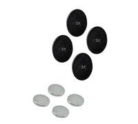 Silwy® Power Bundle Compuesto de 4 imanes de Potencia, Incluye 8 Almohadillas Adhesivas y 4 Almohadillas de Gel de Metal en 7,5 cm en Color Negro, Flexible, hogar, la Oficina, el