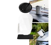 silwy® vaso con mango de plástico TO-GO in lmohadilla metálica de nano gel NEGRO