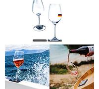 Juego de 2 copas de cristal con posavasos 400 ml silwy®
