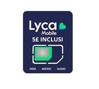 SIM 100% anónima Lycamobile UK +44, lista para usar con £5 de crédito incluido y ya cargado en la SIM, utilizable en Italia, contrato de consumo. No requiere activación! Plug&Play