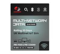 SIM de datos 5G multired - Activar a través del código QR - Suscripción de 30 días de £ al mes - Datos mensuales de 1 GB