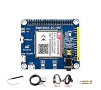 SIM7600E LTE Cat-1 HAT For Raspberry Pi, Supports 3G / 2G Communication, GNSS Positioning,Supports dial-up, telephone call, SMS, TCP, UDP, DTMF, HTTP, FTP, etc.