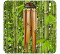 Simandra Windspiel 30 cm Klangspiel Bambú Madera Deko Móviles Feng Shui