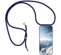 SIMao Funda con Cuerda para Huawei Nova 5T/ Honor 20 Funda con Cadena para Teléfono Móvil con Correa Ajustable Transparente TPU Silicona Carcasa con Collar de Cordón Funda con Cordón de Colgar,Azul