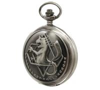 SIMAOTE Fullmetal Alchemist - Reloj de bolsillo de cuarzo vintage para accesorios de cosplay, mercancía de anime con cadena/caja de regalo, Negro 01, Clásico y Vintage