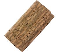 Simaru Billetera Gran Capacidad con 2 Cremalleras - Cartera Grande con Monedero y Espacio para 10 Tarjetas - Hecha de Piel Vegana de Corcho - (Marrón)