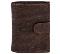 Simaru Cartera Billetera Monedero pequeña y espaciosa con Monedero - Cartera de Cuero Vegano con Cremallera y Espacio para 16 Tarjetas - para Hombres y Mujeres (Marrón)