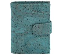 Simaru Cartera Billetera Monedero pequeña y espaciosa con Monedero - Cartera de Cuero Vegano con Cremallera y Espacio para 16 Tarjetas - para Hombres y Mujeres (Turquesa)