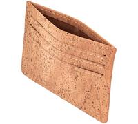 Simaru Cartera de corcho vegano con protección RFID - Cartera delgada para hombre y mujer, ideal para uso diario y viajes, 6 ranuras para tarjetas, ventana para identificación, sostenible y