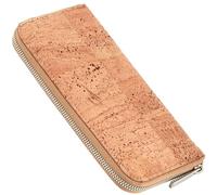 Simaru Cartera Vegana Billetera Portamonedas Vegana de Corcho con Cremallera para Mujer Bloqueo RFID Ranuras para Tarjetas Monedero de Bolsillo Regalo para Mujer Vegana