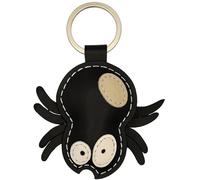 Simaru Llavero de Piel Auténtica con Figura de Animal Hecho a Mano en la UE | Muy Resistente a la Rotura y Duradero | Regalo Original para Llaves, Mochila o Bolso (Araña)
