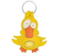 Simaru Llavero de piel auténtica de alta calidad, fabricado en la UE, perfecto para Navidad, cumpleaños, aniversario, encuentra tu animal favorito, Pato, SO