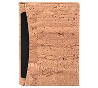 Simaru Monedero Tarjetero Cartera de Corcho Ultraligero Solo 20 Gramos, con 8 Compartimentos PROTECCIÓN RFID Porta Tarjetas también para Billetes Regalo Ideal Mujer Hombre Veganos (Beis)