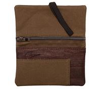 Simaru Pitillera Bolsa Funda Tabaco de Corcho Vegana Estuche Cartera para Tabaco de Liar compartimento para mechero, filtros y papeles (Marrón)