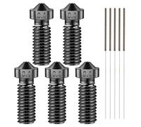 SIMAX3D 5 unidades de Boquillas de volcán 0.4 mm, cabeza impresa de acero endurecido M6 para piezas de extrusora Hotend J-Head, impresora 3D compatible con artillería/Sidewinder.