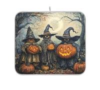 Simayan75597_48535_tresmouths_wilkes_trick_or_treat_happy_hallo_d4f73e1a-7865-4079-935f-076575251c6d tapete de cocina para encimera de cocina, tapete resistente al calor, 16 x 18 pulgadas