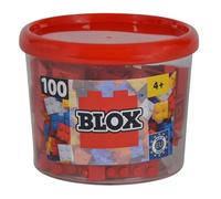 Simba 104114111 Blox - Juego de bloques de construcción (100 piezas), color rojo , color/modelo surtido