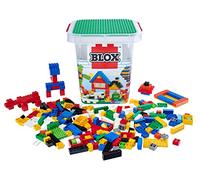 Simba 104114519 Blox 500 Bloques de construcción para niños a Partir de 3 años en Cubo, Varios Bloques, 16 Ventanas, 4 Puertas, con Placa Base, Totalmente Compatible, Colores Surtidos