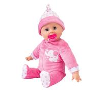 Simba 105140501 Laura Schlummerzeit Muñeca de Cuerpo Blando con Movimientos de respiración, 14 Sonidos de bebé, Ojos para Dormir, muñeca de 38 cm, a Partir de 18 Meses