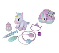 Simba 105542140 - Maleta de médico con Unicornio de Peluche, 20 cm, maletín de 23 x 20 cm para Abrir, a Partir de 3 años
