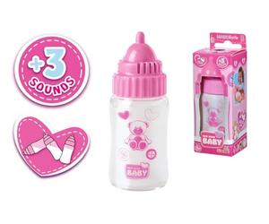 Simba 105560009 New Born Baby - Botella de Leche mágica con Sonido, Botella de Leche con Leche desaparecida, 3 Sonidos para bebés, 13 cm, para niños a Partir de 3 años