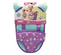 Simba portamuñecas New Born para bebé, Asiento de Tela Suave para muñecas de 30 - 43 cm, Correas Ajustables en Longitud, 2 direcciones, a Partir de 3 años, Color Morado (4006592089405)