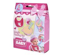 Simba- New Born Baby Juego de alimentación, Plato con Papilla, Cuchara mágica, Vaso y Babero para muñecas de 30-43 cm, 4 Piezas, a Partir de 2 años (105560515)