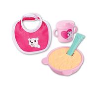 Simba- New Born Baby Juego de alimentación, Plato con Papilla, Cuchara mágica, Vaso y Babero para muñecas de 30-43 cm, 4 Piezas, a Partir de 2 años (105560515)