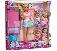 Simba 105730472002 Steffi Love Matresse School - Muñeca Modelo de 29 cm, Mesa y Accesorios + 4 Alumnos