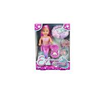 Simba 105733699 Evi Love Mermaid Pearl, Muñeca de Juego como Sirena con Pinzas para el Pelo y Perla Secreta Que Se Puede Usar con Anillo, 12 cm, A Partir De 3 Años