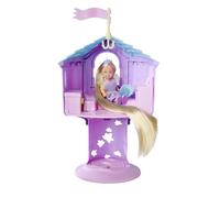 Simba 105733986 Evi Love Rapunzelturm, muñeca de Princesa con Pelo Extra Largo y Torre para Jugar, 32 cm, a Partir de 3 años