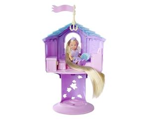 Simba 105733986 Evi Love Rapunzelturm, muñeca de Princesa con Pelo Extra Largo y Torre para Jugar, 32 cm, a Partir de 3 años