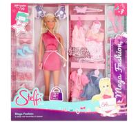 Simba 105736015 Steffi Love Mega Fashion - Muñeca con varios conjuntos y complem
