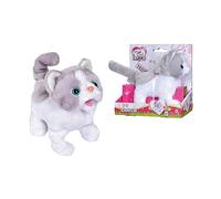 Simba 105893453 - ChiChi Love Little Cat, corre y se mueve con la cola, gato de peluche, con función, con sonido, adecuado para niños mayores de 5 años, 15 cm, plásticoAus