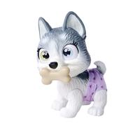 Simba 105950135 Pamper Petz Husky, Lindo Animal bebé con función de Beber y mojar, pañal con función de Cambio de Color, Pata mágica y Tres sorpresas, 15 cm, a Partir de 3 años