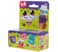Simba 105952626 - Figura Bloxies (2 uds.) - Bloques construcción Animales para apilar y coleccionar, Efecto de Movimiento al presionar, Juguete niños 3 años, selección aleatoria en Paquete sorpres