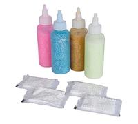 Simba 106322567 Aqua Gelz - Set de recambio para manualidades, creativo, 3 botellas de gel de color brillante, 1 botella de gel de color Glow in The Dark de 100 ml, 4 aditivos de agua, a partir de 8