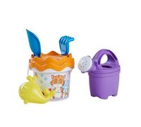 Simba 10711479 - Juego de Arena para Gatos y Cubos, 6 Piezas, Cubo, colador, Forma de Arena, Pala, rastrillo, vertedor, Altura: 11 cm, diámetro: 14 cm, Juguete de Arena para niños a Partir de 3 años
