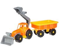 Simba 107134118 - Tractor y el Remolque con una Pala, Juguetes para la Arena, Colores Surtidos