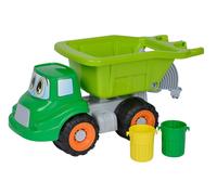 Simba 107134507 - Camión de Basura, Juguete de Arena, 31 cm, Color Verde, volque