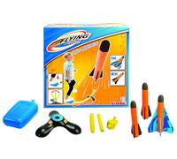 Simba 107206198 Super Stomp Set de Lanzamiento Ajustable, accionamiento de Aire, con 2 Cohetes y 1 avión, Cada uno de 20 cm de Longitud, a Partir de 3 años